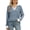 Blue, variant on Women's Long Sleeve Pullover Sweater Soft Knitwear Warm Fashion Casual V NeckLoose Spring Spandex Cozy Work Top Light Blue XX-Large