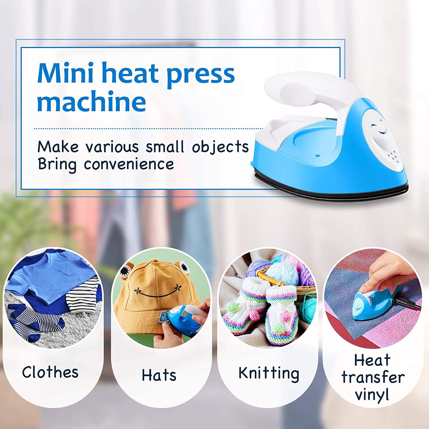 Mini Craft Iron Mini Heat Press Mini Iron Portable Handheld Heat Press Small  Iron With Charging Base