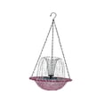 thumbnail image 4 of Comedero para pájaros con energía solar colgante, cuenco para baño de pájaros para jardín, patio trasero violeta, 4 of 8