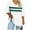 White-Shirts, variant on Inverlee Plus Size 3/4 Sleeve Shirts for Women Casual Baggy Round Neck Tops Summer Trendy Striped Print Basic Blouse