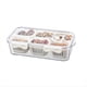 thumbnail image 1 of Bandeja Dividida para Servir Alimentos con Tapas Caja Apilable para Snacks con 6 Divisores Contenedor de Almacenamiento de Frutas y Verduras para Refrigerador, 1 of 5