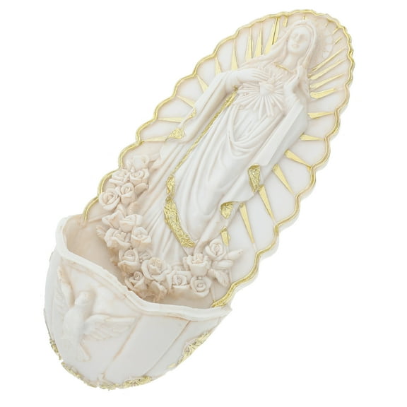 FONDOTIN Wall Decoration Living Room Hanging Holy Water Font Resin 1Pcs
