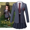 thumbnail image 2 of Disfraz de Cosplay de la película Matilda el musical de Roald Dahl, uniforme escolar, conjunto de ropa para fiesta de Halloween, traje para mujer y hombre, 2 of 5