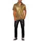 thumbnail image 2 of Polo con lentejuelas INSPIRE CHIC para hombres, camisetas brillantes de golf de manga corta para fiestas en el club, 2XL dorado, 2 of 6