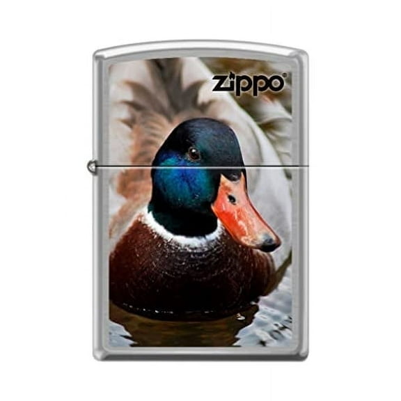 Zippo Lighter- Duck Mallard Brushed Chrome Windproof Lighter #Z5080