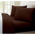 thumbnail image 2 of 300 Thread Count Sheet Set 4 Piece - Extra Soft 100% Egyptian Cotton 14" Deep Pockets Sheets, Luxury Bed Sheets, Long Staple & Machine Washable Cooling Sheets - Chocolate Solid, Twin Size., 2 of 6
