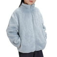 thumbnail image 4 of Teen Girls Jacket Long Sleeve Jacket Full-Zip Jacket Winter Coat Size 10-11 Years Girls Clothes, 4 of 7