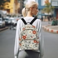 thumbnail image 7 of FORMRS Mini Backpack Purse for Women Travel Daypack Casual Shoulder Bag, Red and White Floral Pattern, 7 of 7