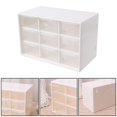 thumbnail image 2 of 9 Drawer Plastic Storage Cabinet Desktop Makeup Bin Box Jewellery OrganizerWhite, 2 of 5