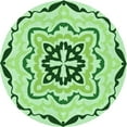 thumbnail image 1 of Ahgly Company Indoor Round Patterned Green Pepper Green Area Rugs, 7' Round, 1 of 6