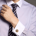 thumbnail image 3 of Yoursfs Novelty Sunflower Cuff Links Wedding Cufflinks for Men Personalized Stainless Steel Cufflinks Dress Shirt Tuxedo Accessories (1.7*1.7cm), 3 of 6