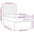 thumbnail image 6 of vidaXL Box Spring Bed with Mattress Dark Gray 39.4"x79.9" Twin XL Fabric, 6 of 6