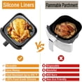 thumbnail image 4 of Silicone Air Fryer Liners for Ninja Air Fryer Pro XL AF141 AF142 AF181 AF182,2Pack 8.8inch Square Air Fryer Liners Reusable Basket for Cosori,Chefman,Instant Pot,Other 5-8QT,Air Fryer Accessories, 4 of 6