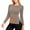 Beige, variant on Hueook Tops for Women Crew Neck Long Sleeve Shirts Fleece Lined Thermal Fall Blouses Casual Tee Fitted Waist Base Layer Pink L