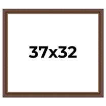 37x32 Copper and Brown Real Wood Picture Frame Width 2 inches | Interior Frame Depth 0.5 inches |
