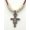 Black Leather, variant on Vintage The San Damiano Cross Necklace Handmade Jewelry with Genuine Leather Strap by Graciela's Collection