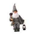 thumbnail image 3 of Muñeco de Papá Noel de Pie de 16,5 ", Figura de Navidad con Bolsa de Regalo con Adorno de Navidad Ligero, Figurita para Exhibir de Navidad, Ti Gris Sunnimix muñeco de santa, 3 of 7