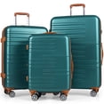 thumbnail image 1 of Costway 3-Piece Luggage Set ABS PC Hard Shell Suitcase Set with TSA Lock Telescope Aluminum Handles & 360° Spinner Wheels, 1 of 10