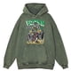 thumbnail image 2 of Sudadera con capucha retro desgastada con diseño de esqueletos de Boston para hombre, moda de otoño, 100 % algodón, estilo hip hop, informal, holgada, 2 of 5