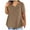 Khaki, variant on Oversized T Shirts Casual Tops Women Sexy Plus Size Tops V-Neck Blouse Short Sleeve Blouse Mock Pocket