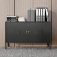 thumbnail image 2 of Metal Accent Storage Cabinet for Bed Room,Living Room,Home,Hotel,Office,Garage,2-Tier, Removable Shelf, 2 of 7