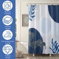 thumbnail image 2 of Fabric Shower Curtain 72x72 Inch, Boho Modern Leaf Print Waterproof Fabric Bathroom Curtains with 12 Hooks, Wrinkle Resistant, 2 of 8