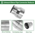 thumbnail image 4 of Adaptador de tubo cónico de doble curva de escape Mandrel de 2.75" OD a 3.5" OD, 4 of 7