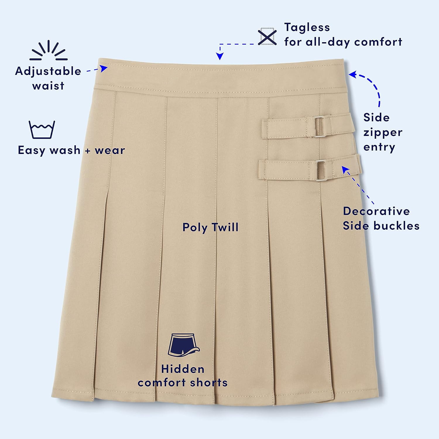 French Toast Toddler Girls School Uniform Adjustable Waist 2 French Toast Toddler Girls School Uniform Adjustable Waist 2
