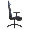 thumbnail image 4 of Silla Gaming VidaXL ajustable con reposapiés de tela negro/azul, 4 of 9