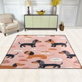 thumbnail image 3 of Dogs Pink Full Area Rug Washable 80 x 58 Floor Carpet Mat Non Slip for Bedroom Living Room Home Decor, 3 of 7
