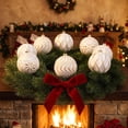 thumbnail image 6 of Kbndieu White Christmas Tree Balls Ornaments, 6PCS 3.15" Pre-Strung Hanging Ornament Decorations, Shatterproof Xmas Bulbs Plastic Hanging Balls for Xmas Tree Holiday Party Decor, 6 of 9