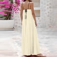 thumbnail image 3 of Women's Sleeveless Maxi Dress with Spaghetti Straps, Square Neck Casual Flowing Summer Vacation Beach Dress, 3 of 5