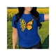 thumbnail image 2 of Blusa con Estampado de Mariposa y Girasoles – Diseño Único y Significativo Color Azul Talla Grande Marca Emil SaEs, 2 of 4