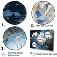 thumbnail image 3 of Designart "Tranquil Pond with Aquamarine Orchids" Orchids Floater Framed Canvas Art Print, 3 of 5