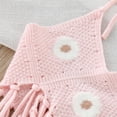 thumbnail image 6 of CPNG Toddler Baby Girls Summer Outfits Floral Tassels Sleeveless Sling Vest and Flared Trousers 2 Piece Set(Pink,6-12 Months), 6 of 8