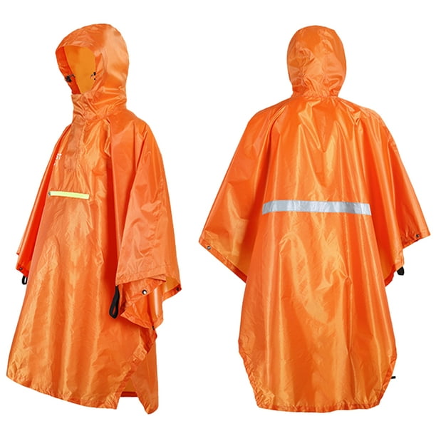 Anself Men Women Raincoat Waterproof Rainwear with Reflector