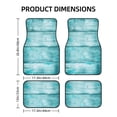 thumbnail image 2 of Cauagu Teal Turquoise Wood Pattern Car Floor Mat Set of 4,Car Carpet Mats Car Mats with Anti-Slip Backing & Driver Heel Pad Universal Fit for Cars/Trucks/SUV/Vans, 2 of 6