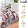 thumbnail image 6 of Custom Blanket with Photos Personalized Picture Collage Blankets Soft Sofa Blanket,Gift for Mother's Day,Family,Friends,Lovers,Dog Blue 35.4"X27.6", 6 of 6
