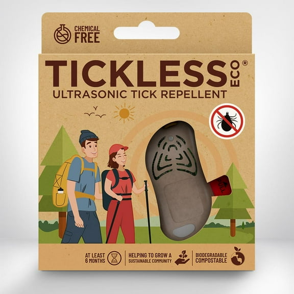 Tickless ECO - Biodegradable Ultrasonic tick and flea repellent - Brown