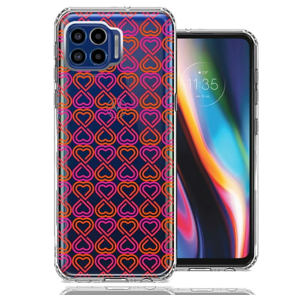 MUNDAZE For Motorola One 5G Infinity Hearts Design Double Layer Phone Case Cover