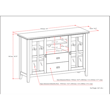 Simpli Home - Artisan Tall TV Media Stand - Fog Grey