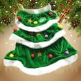 thumbnail image 6 of LOLIPPYY Christmas Tree Dog Costume, Warm Winter Hoodie Dress for Pets, Comfortable Party Outfit, Size XS, Green, 6 of 7