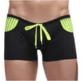 thumbnail image 1 of Dvkptbk Mens Swim Trunks Men's Low Waist Solid Color Striped Drawstring Hot Spring Quick Dry Swimming Briefs Swim Trunks, 1 of 3