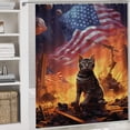 thumbnail image 5 of Animal Guardian America Shower Curtain Sets with Rugs 4 Piece Rustic, 5 of 8