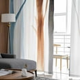 thumbnail image 4 of Tree Branches Semi Sheer Curtains 108 Inch Length 2 Panels Set, Gradual Blue Brown Abstract Forest Plant Sheer Kitchen Curtain Privacy Voile Window Curtain for Living Room Bedroom Rod Pocket Drapes, 4 of 7