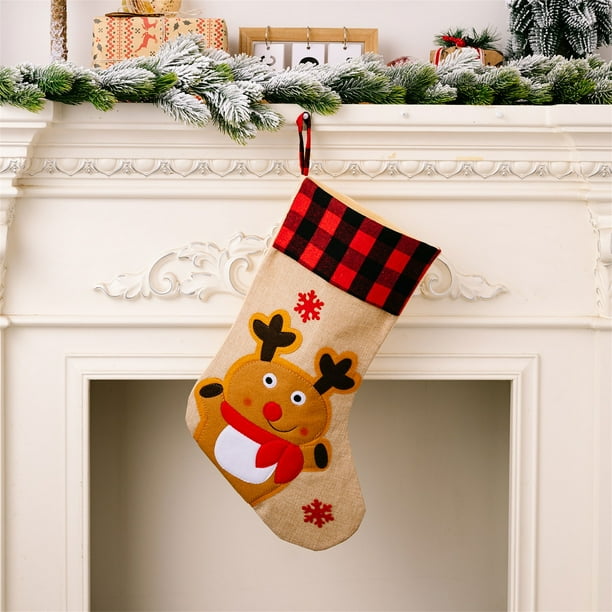 Txlixc Medias de Navidad, medias de reno de Santa Claus, artículos de fiesta y regalos para la decoración del hogar Txlixc moda