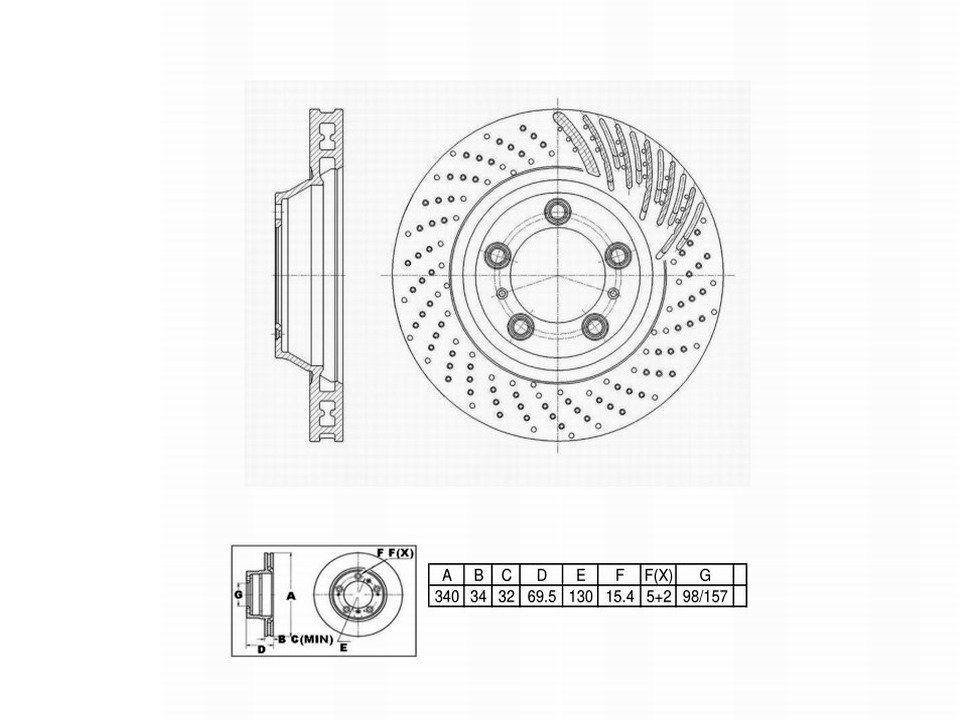 Winstop Brake Rotor, Front Right WS252412, Porsche 911 2016-2015