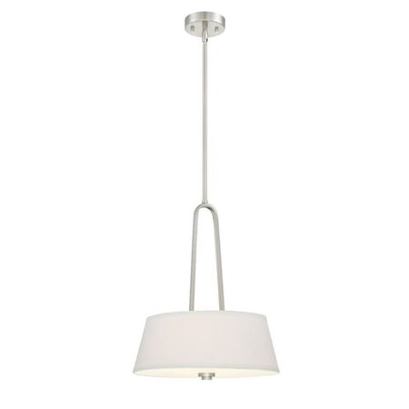 

Designers Fountain 88531-SP Studio - Two Light Inverted Pendant Satin Platinum Satin Platinum Finish with White Fabric Shade
