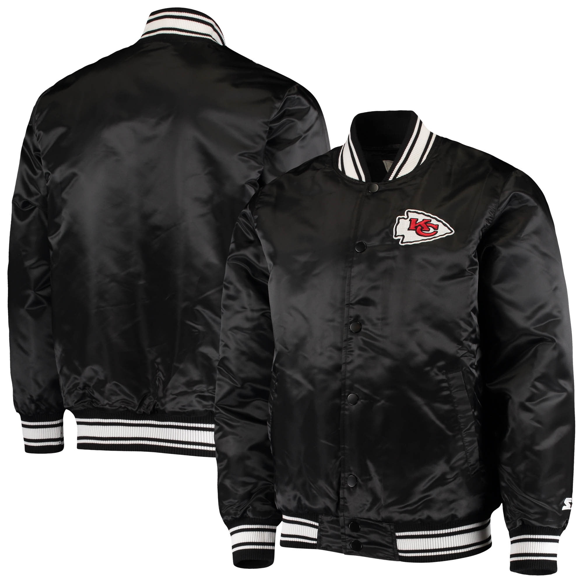 chiefs starter jacket black