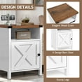 thumbnail image 4 of 4 Ever Farmhouse End Table Set of 2, White Nightstand for Bedroom, 4 of 8